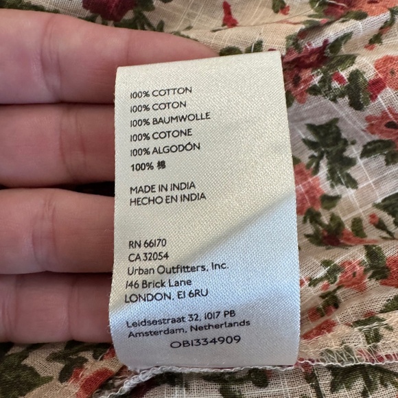 Free People Meant To Be Floral Button Down Vintage Combo Women's Size L - Picture 10 of 10